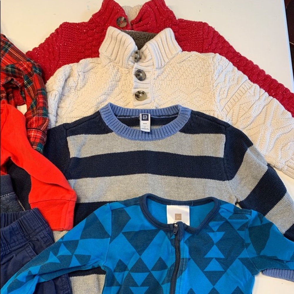 Collection of 2T/24 mo. Sweaters + Tea pajamas